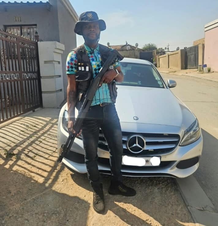 Armed officer on residential escort duty in Gauteng