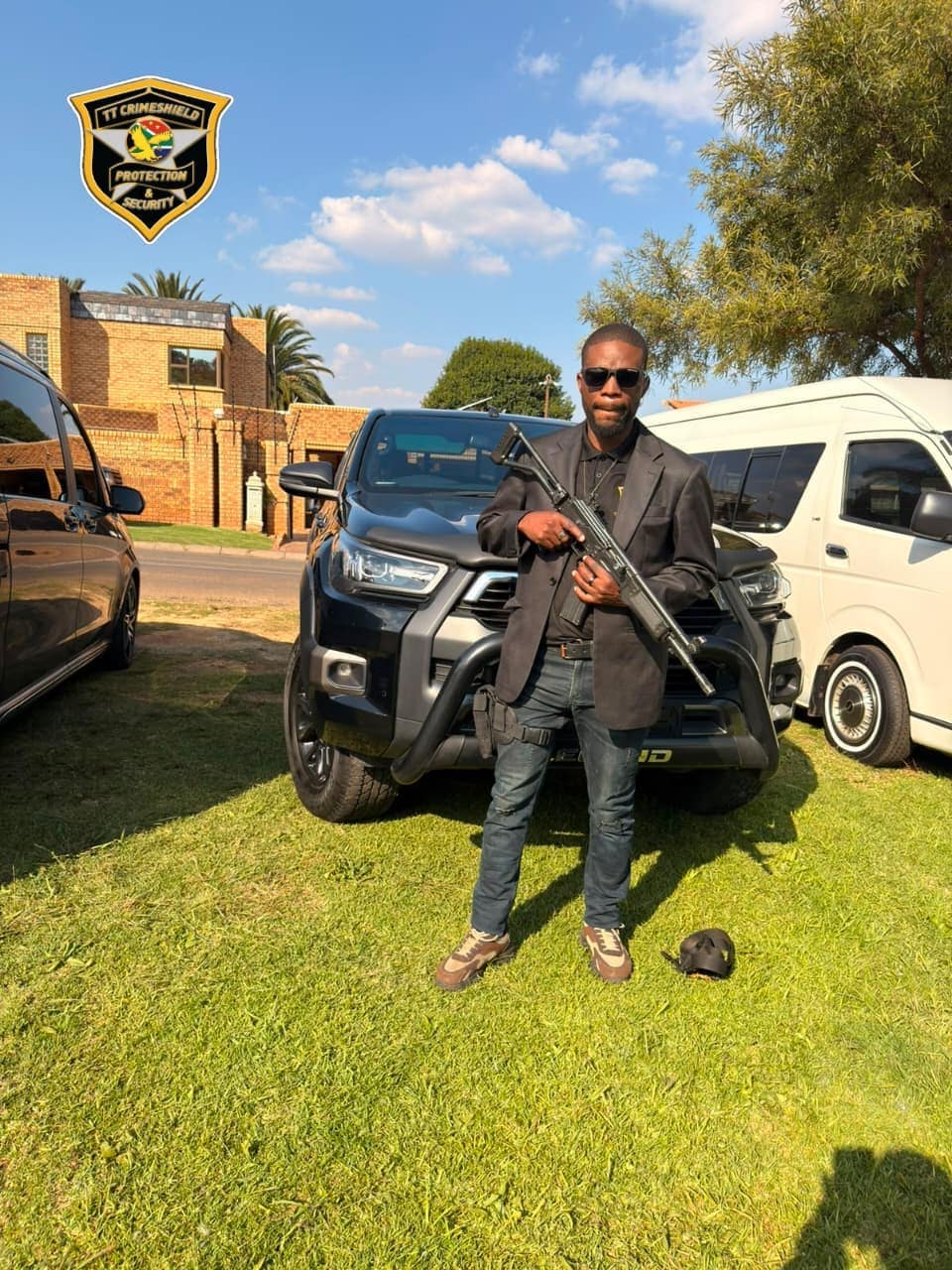 Armed standby at an outdoor event