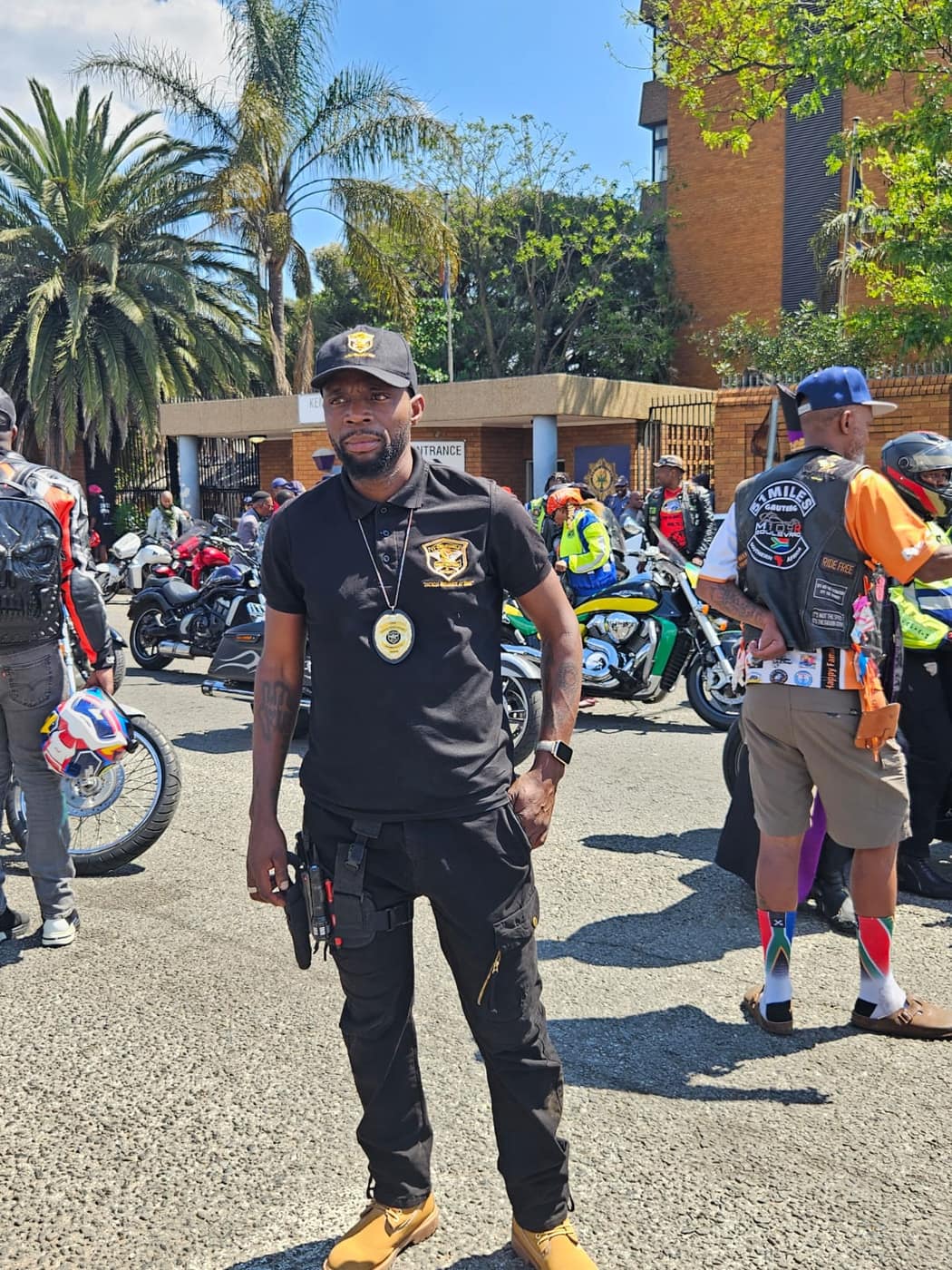 Event security at a motorcycle rally
