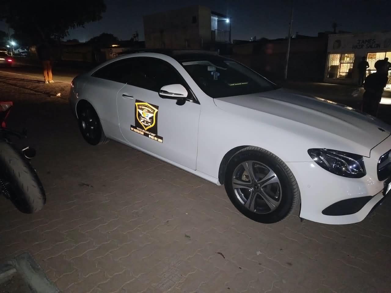 Mercedes-Benz E-Class on a night movement