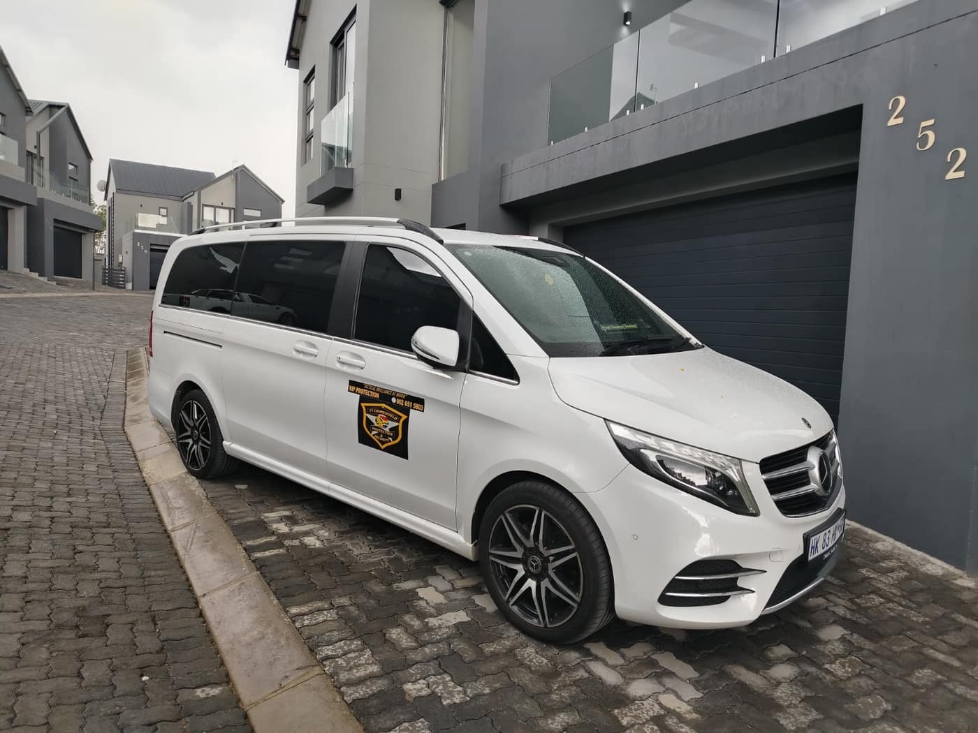 V-Class on standby at a private estate
