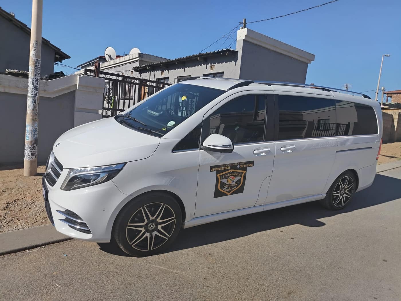 V-Class on a residential collection in Gauteng