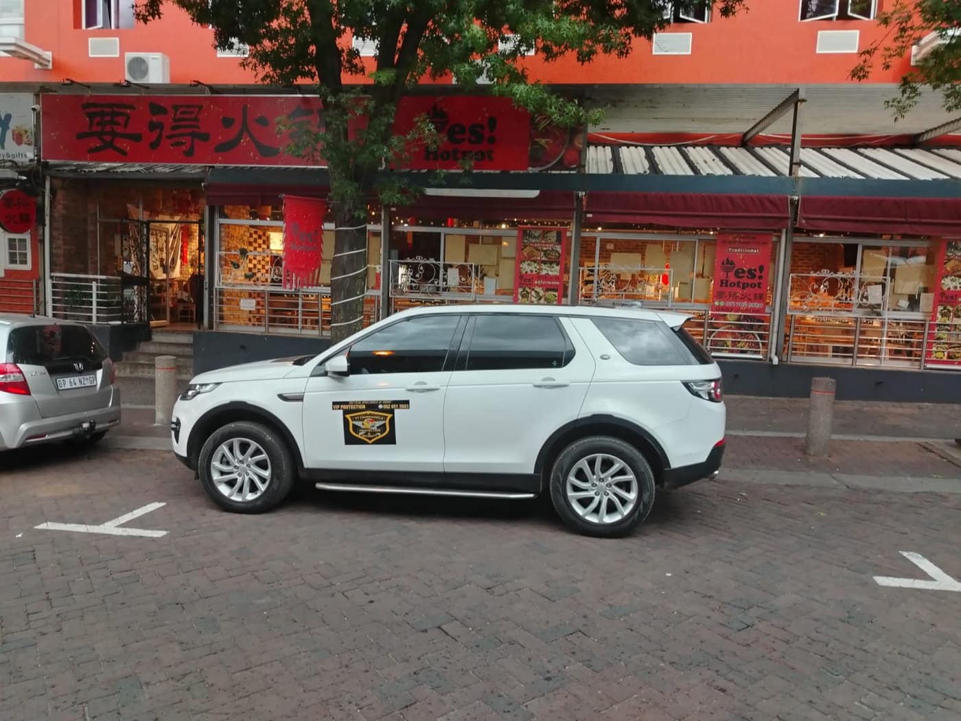 Branded Discovery on patrol in a retail district
