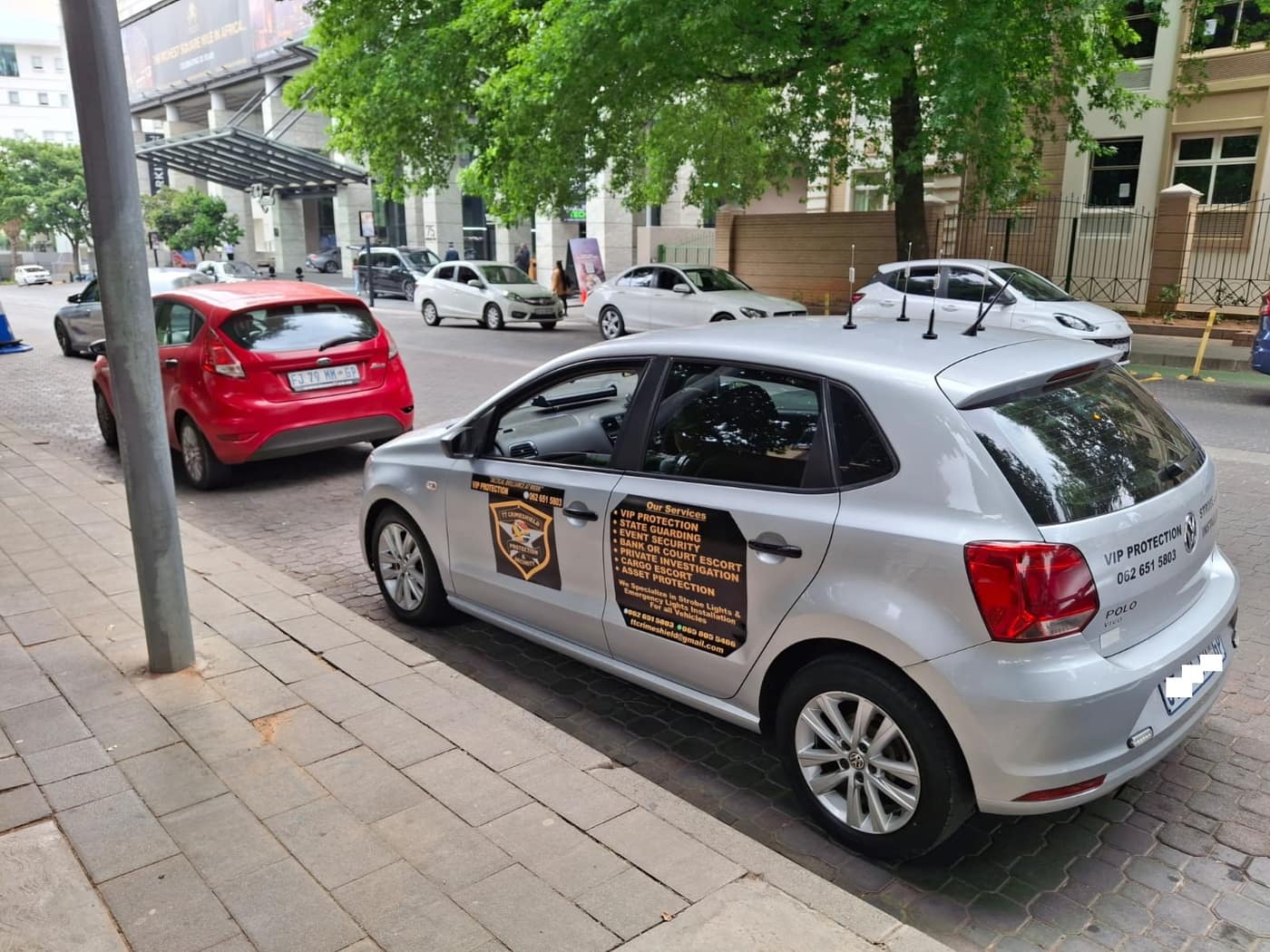 Branded response vehicle on city patrol