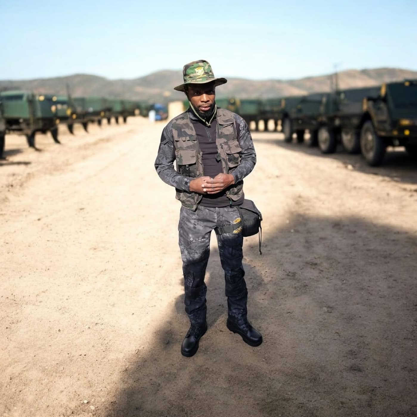 Operator at a vehicle depot during training